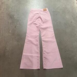 Levi's women's rib cage bell pink flare bootcut wide leg corduroy pants 26